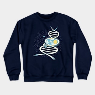 DNA Astronaut Science Window by Tobe Fonseca Crewneck Sweatshirt